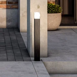 LED-gadelampe OOL-50018, aluminium, højde 80 cm