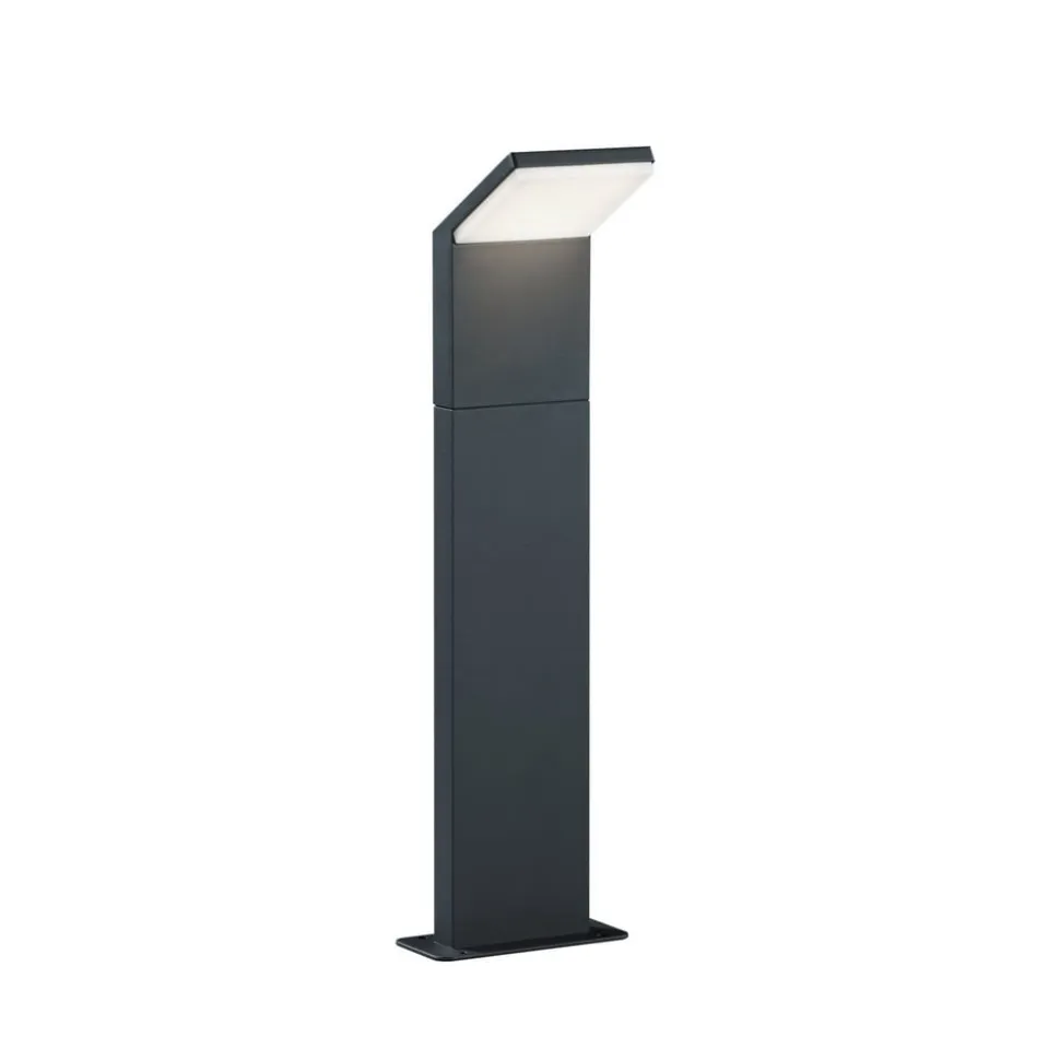 LED-gadelampe PEARL, højde 50 cm, antracit, metal, IP54