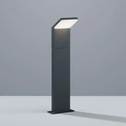 LED-gadelampe PEARL, højde 50 cm, antracit, metal, IP54