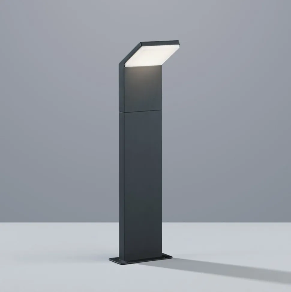 LED-gadelampe PEARL, højde 50 cm, antracit, metal, IP54