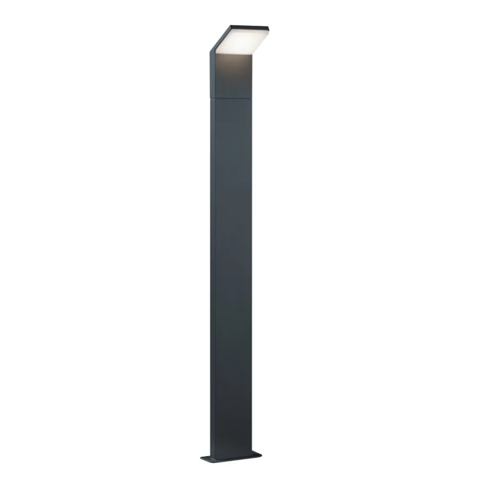 LED-gadelampe PEARL, højde 100 cm, antracit, metal, IP54