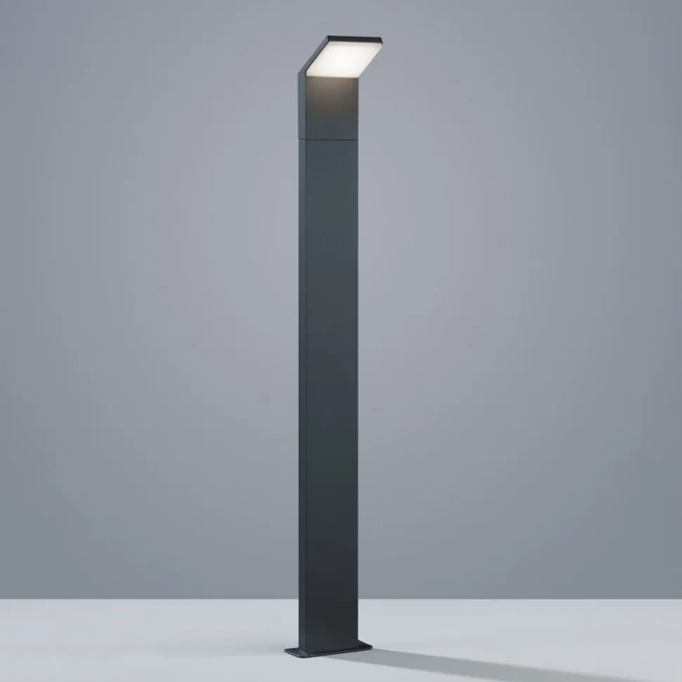 LED-gadelampe PEARL, højde 100 cm, antracit, metal, IP54
