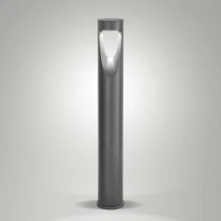 LED-gadelampe Teo, 80 cm høj, sort, metal, IP65