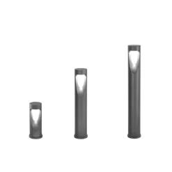 LED-gadelampe Teo, 60 cm høj, sort, metal, IP65