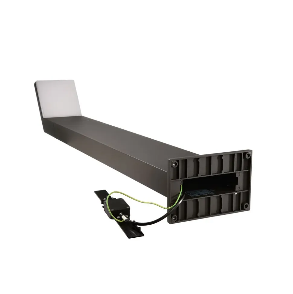 LED-gadelampe Tucanae, grå, højde 100 cm, IP65, metal
