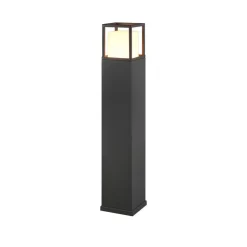 LED-gadelampe Witham, 80 cm høj, antracit, CCT, IP54
