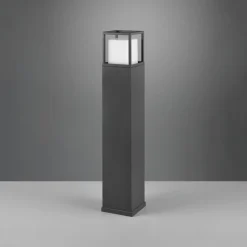 LED-gadelampe Witham, 80 cm høj, antracit, CCT, IP54