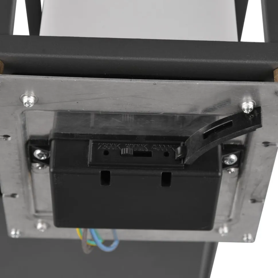 LED-gadelampe Witham, 80 cm høj, antracit, CCT, IP54