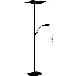 LED-gulvlampe Andy, 3 lyskilder, antracit, CCT, dæmper