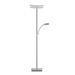 LED-gulvlampe Andy, 3 lyskilder, mat nikkel, CCT, dæmper