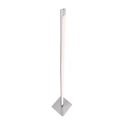 LED-gulvlampe Bella, lige, firkantet base, stål
