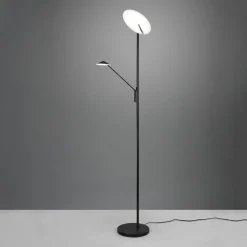 LED-gulvlampe Brantford læselampe sort mat
