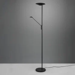LED-gulvlampe Brantford læselampe sort mat