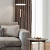 LED-gulvlampe Celeste hvid/brun 160 cm glas/metal Touchdim
