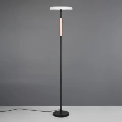 LED-gulvlampe Celeste hvid/brun 160 cm glas/metal Touchdim
