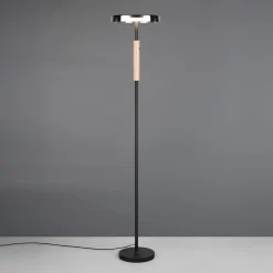 LED-gulvlampe Celeste krom/træ 160 cm glas/metal Touchdim