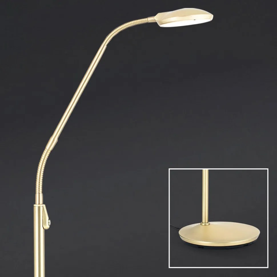 LED-gulvlampe Cobra med jsuterbar lysfarve
