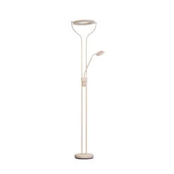 LED-gulvlampe Davos, sandfarvet, højde 180 cm, 2 lyskilder, CCT