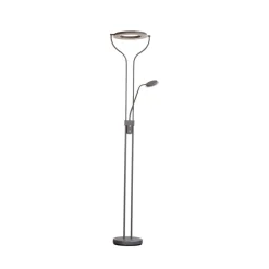 LED-gulvlampe Davos, sandgrå, højde 180 cm, 2 lyskilder, CCT