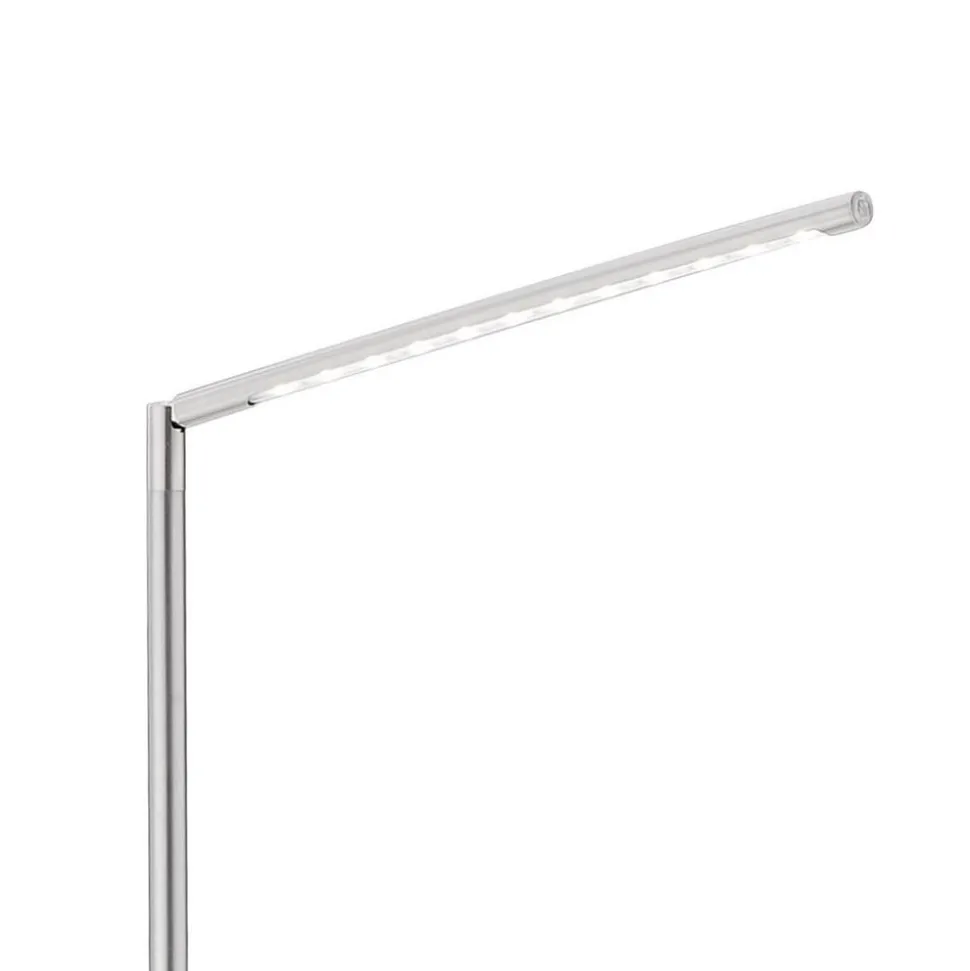 LED-gulvlampe Dawda med lysdæmper, stål