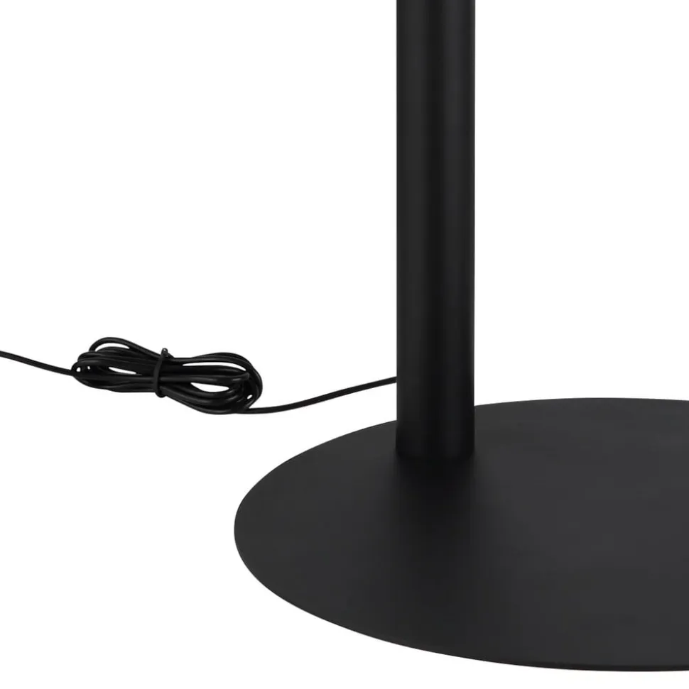 LED-gulvlampe Della, højde 190 cm, sort/mørkegrå, 3 lyskilder.