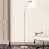 LED-gulvlampe Dent, CCT, enkeltlys, nikkel