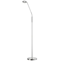 LED-gulvlampe Dent, CCT, enkeltlys, nikkel