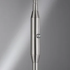 LED-gulvlampe Dent, CCT, enkeltlys, nikkel