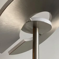 LED-gulvlampe Dent, nikkelfarvet, 180 cm, CCT, 2 lyskilder