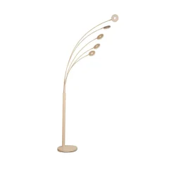 LED-gulvlampe Dent, sandfarvet Højde 225 cm, CCT, 5 lyskilder.