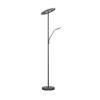 LED-gulvlampe Dent, sandgrå, 180 cm, metal, CCT, 2 lyskilder, 100 W, 1000 lm,