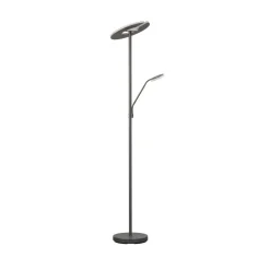 LED-gulvlampe Dent, sandgrå, 180 cm, metal, CCT, 2 lyskilder, 100 W, 1000 lm,