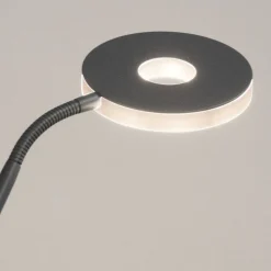 LED-gulvlampe Dent, sandgrå, 180 cm, metal, CCT, 2 lyskilder, 100 W, 1000 lm,