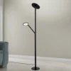 LED-gulvlampe Fati, højde 181 cm, aluminium, læselampe, dæmper, CCT
