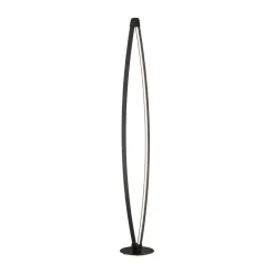 LED-gulvlampe Fenga, touch-dimmer, CCT, sort