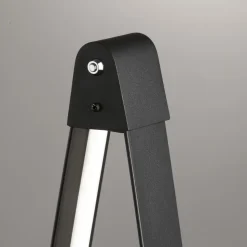LED-gulvlampe Fenga, touch-dimmer, CCT, sort