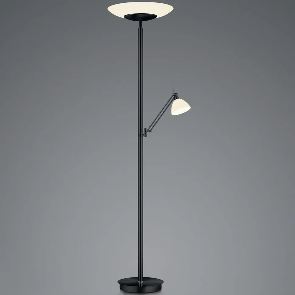 LED-gulvlampe Findus, 2 lyskilder, sort