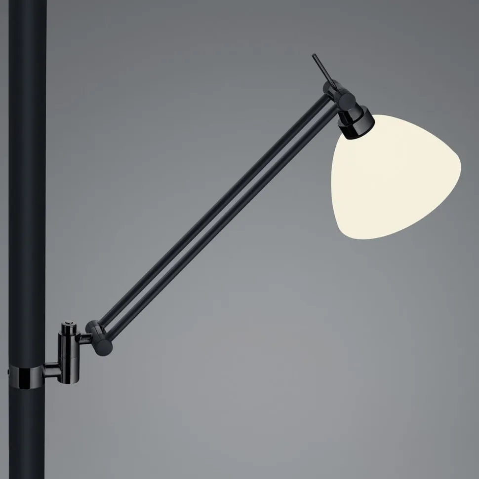 LED-gulvlampe Findus, 2 lyskilder, sort