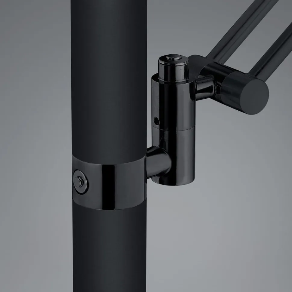 LED-gulvlampe Findus, 2 lyskilder, sort