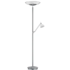 LED-gulvlampe Findus, 2 lyskilder, nikkel