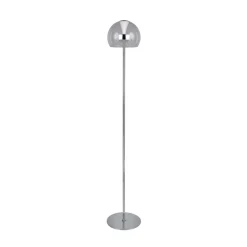 LED-gulvlampe Flynt, højde 130 cm, kromfarvet, metal, CCT