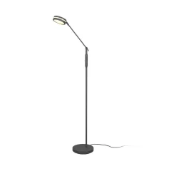 LED-gulvlampe Franklin, sensordæmper, antracit