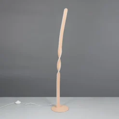 LED-gulvlampe Ginko, sand, metal, højde 110 cm