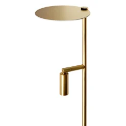 LED-gulvlampe Kelly, justerbar spot, guld/guld