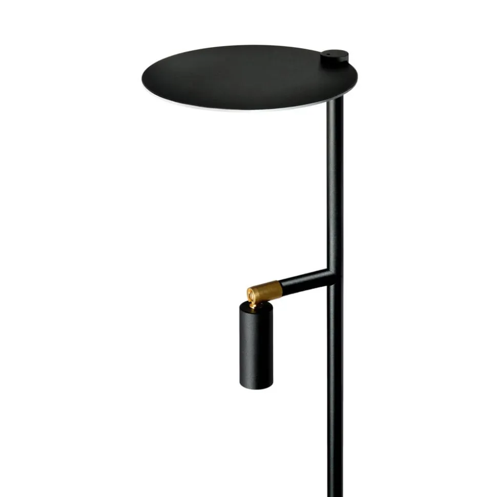 LED-gulvlampe Kelly Spot justerbar sort/guld