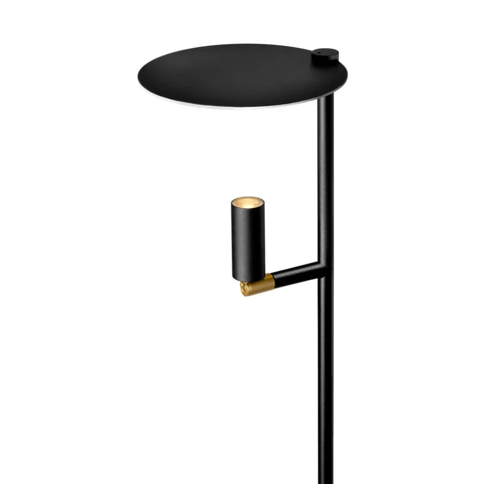 LED-gulvlampe Kelly Spot justerbar sort/guld