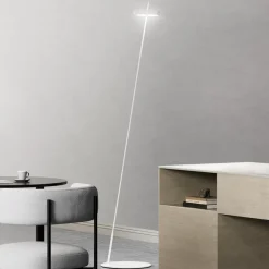 LED-gulvlampe Mahina, hvid, højde 130 cm, metal, CCT