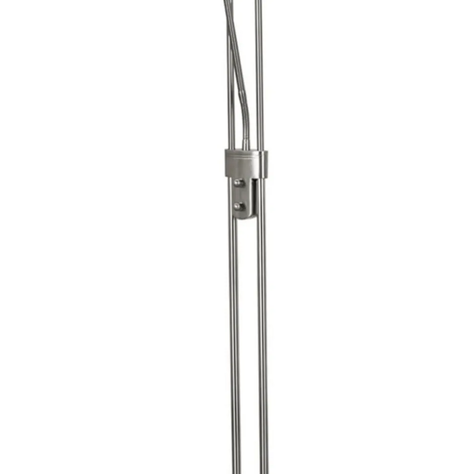 LED-gulvlampe Mor & Barn, sølv, læselampe, dæmpbar