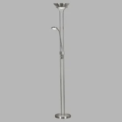 LED-gulvlampe Mor & Barn, sølv, læselampe, dæmpbar