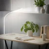 LED-gulvlampe Mura, hvid, højde 170 cm, metal, touch-dimmer